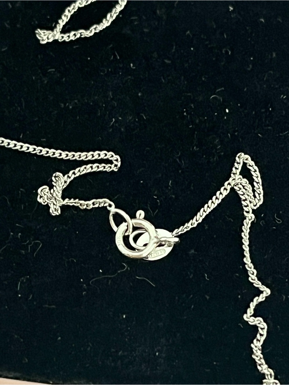 Maestro Italian solid 10k white gold curb Chain Necklace - Picture 3 of 8